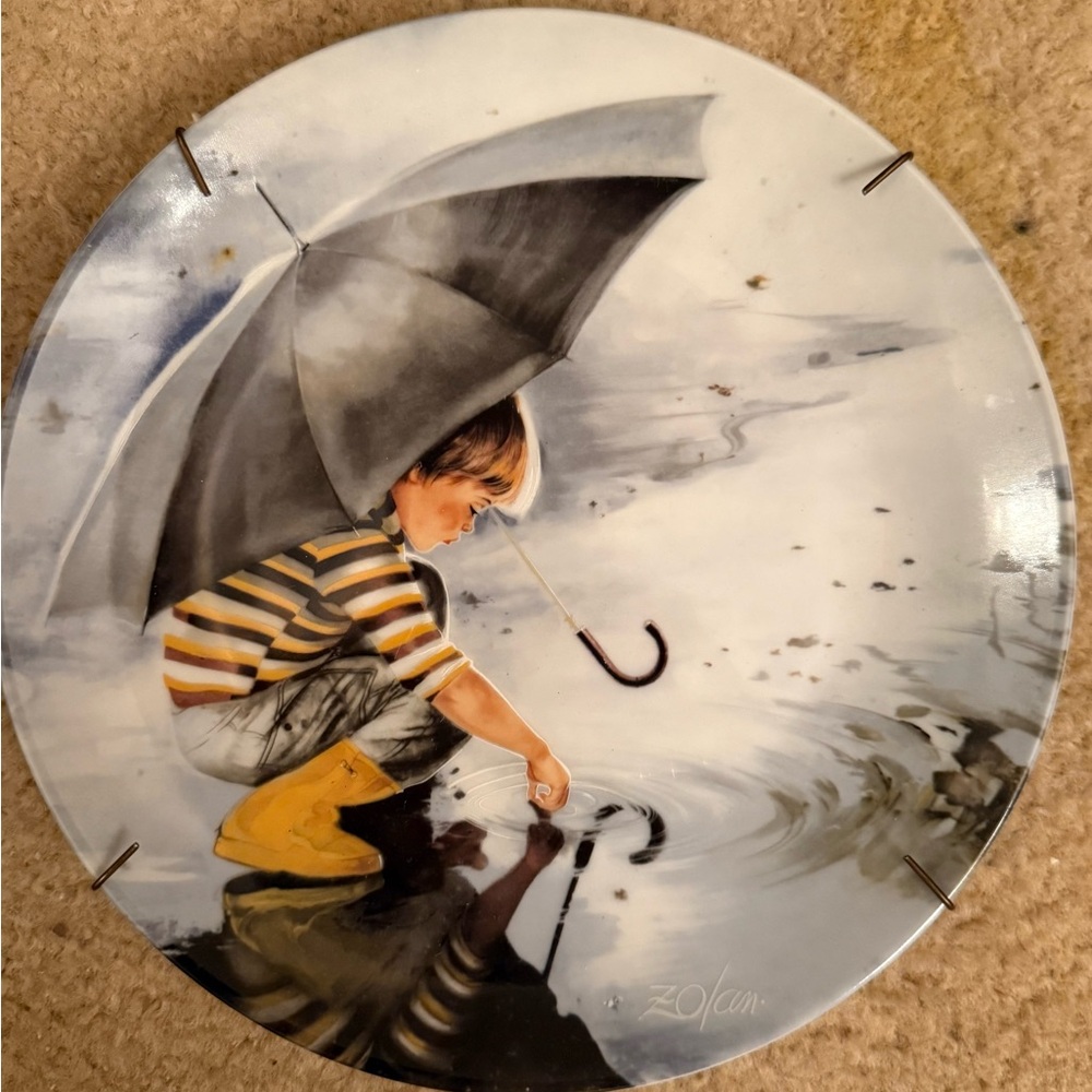 Vintage plate Donald Zolan “touching the sky”